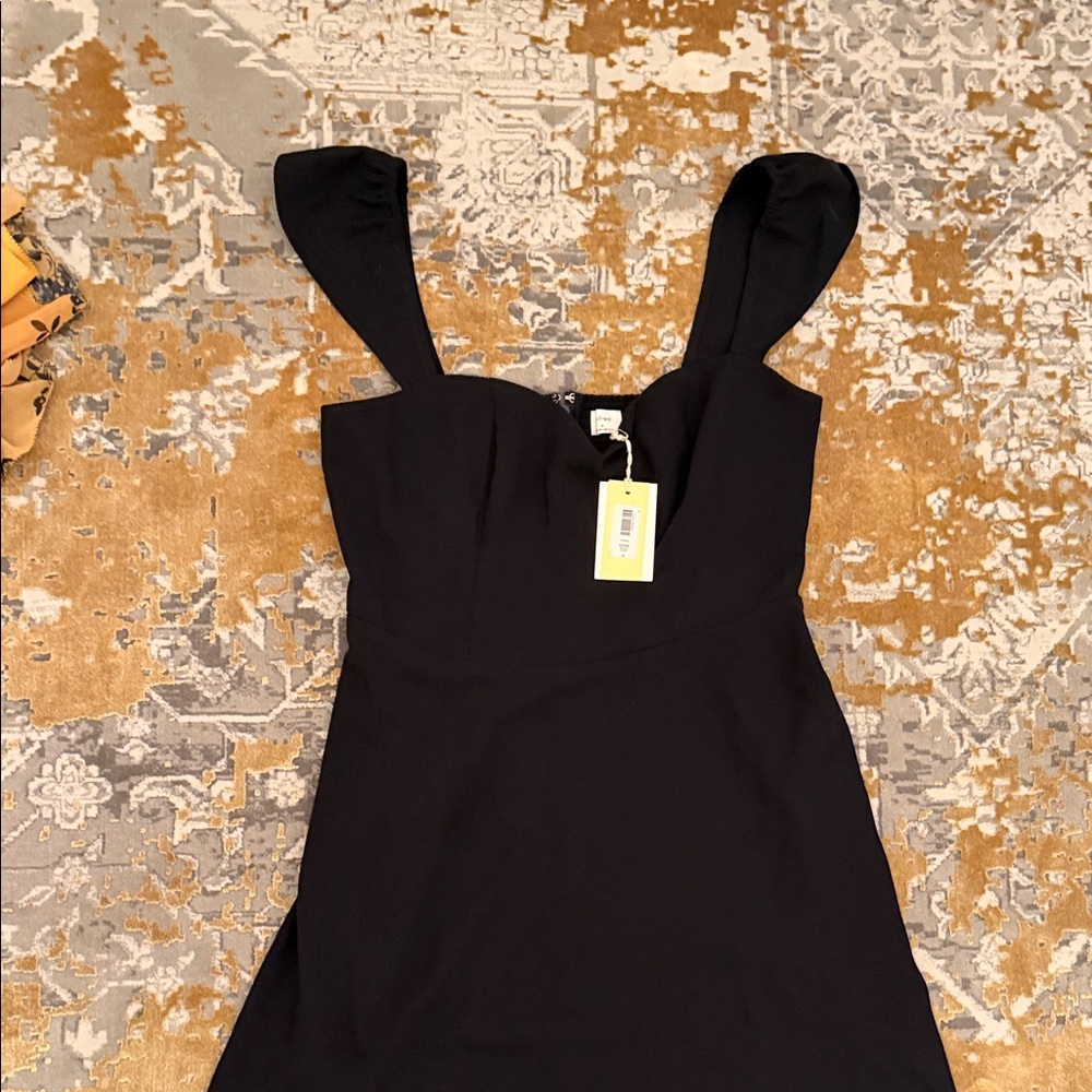 Wilfred Black Dress with Textured Detail